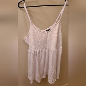 Torrid size 0 white lace tank top